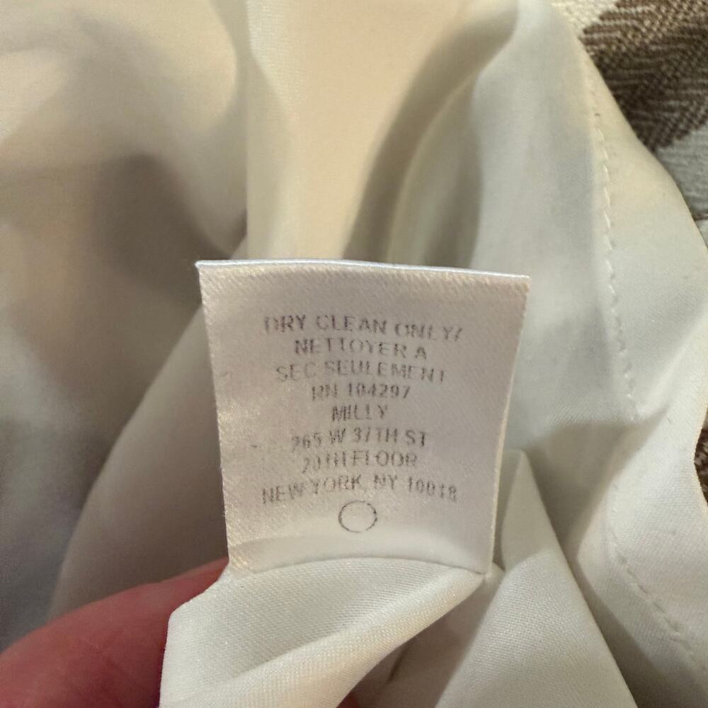 Milly of NY Sheath Dress Beige and White Sz 2 Minimalist Luxury Euro Vacation - Picture 9 of 10